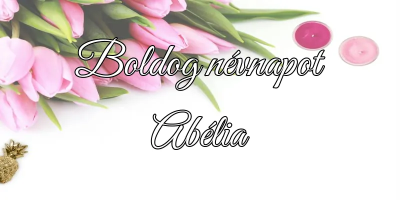 Abélia névnapi köszöntő képeslap