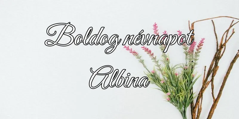 Albina névnapi köszöntő képeslap