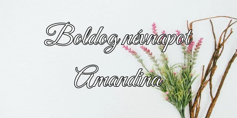 Amandina névnapi köszöntő képeslap