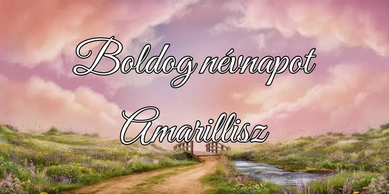 Amarillisz névnapi köszöntő képeslap