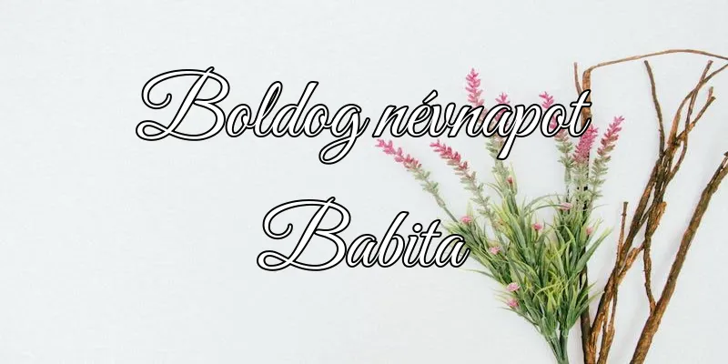 Babita névnapi köszöntő képeslap