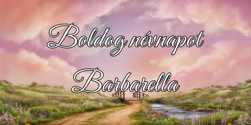 Barbarella névnapi köszöntő képeslap