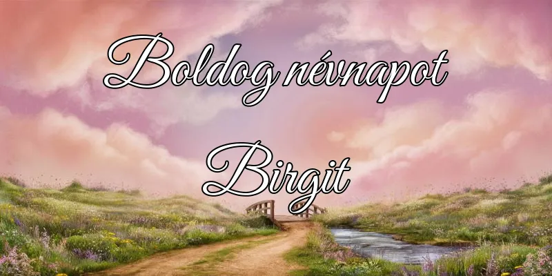 Birgit névnapi köszöntő képeslap