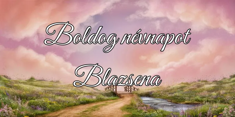 Blazsena névnapi köszöntő képeslap