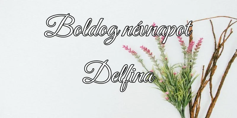 Delfina névnapi köszöntő képeslap