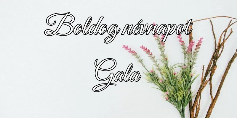 Gala névnapi köszöntő képeslap