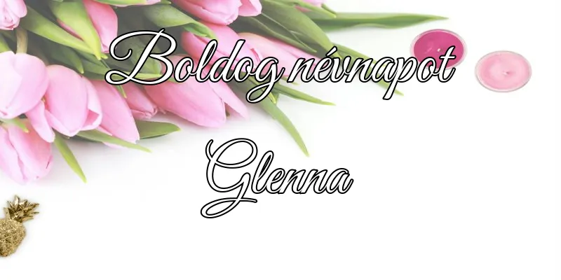 Glenna névnapi köszöntő képeslap