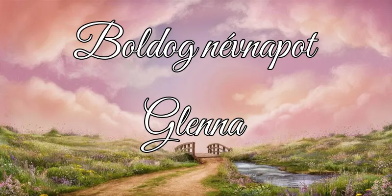 Glenna névnapi köszöntő képeslap