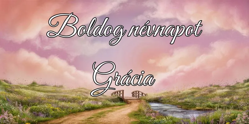 Grácia névnapi köszöntő képeslap