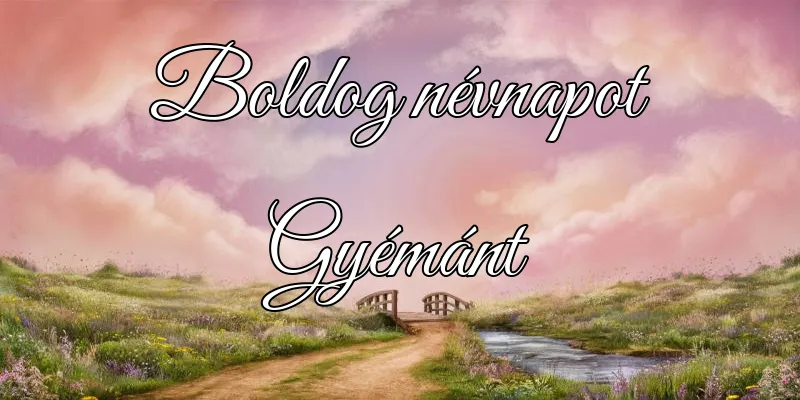 Gyémánt névnapi köszöntő képeslap