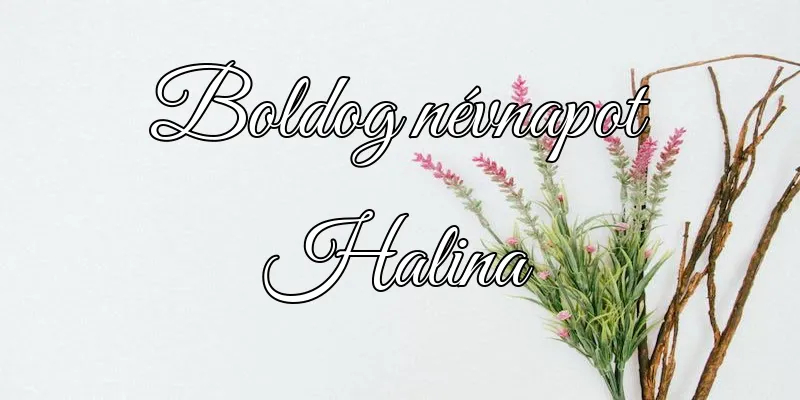 Halina névnapi köszöntő képeslap