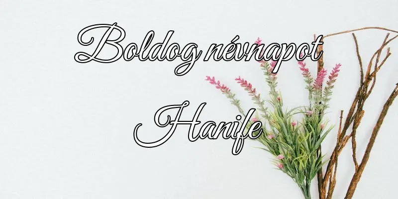 Hanife névnapi köszöntő képeslap