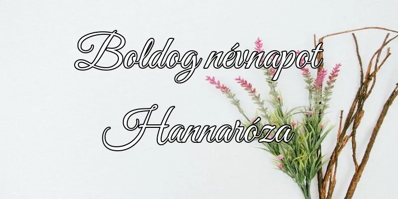 Hannaróza névnapi köszöntő képeslap