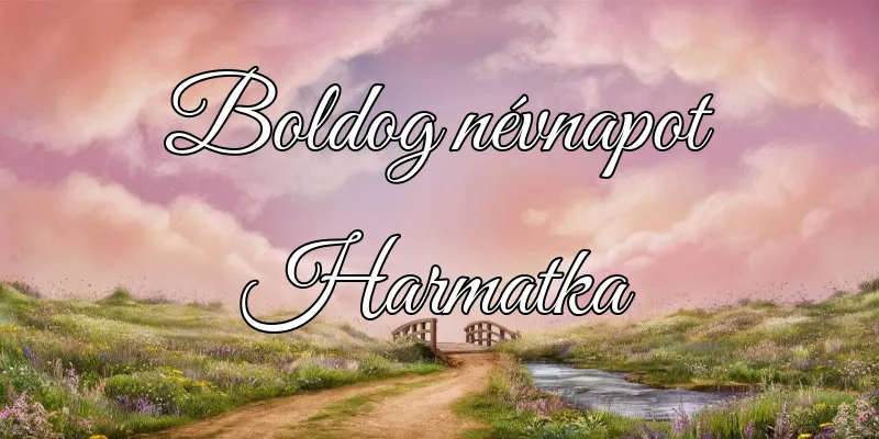 Harmatka névnapi köszöntő képeslap