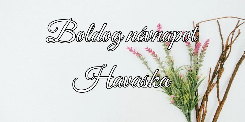 Havaska névnapi köszöntő képeslap