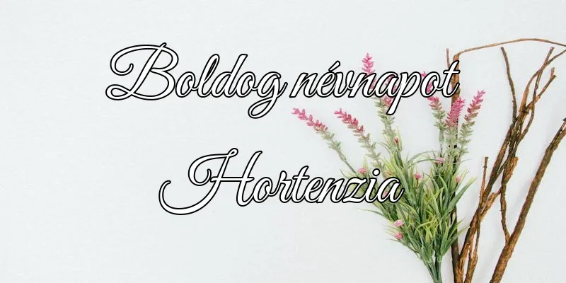 Hortenzia névnapi köszöntő képeslap