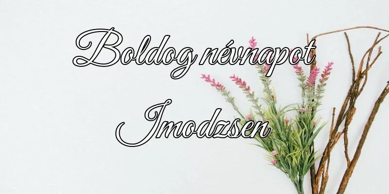 Imodzsen névnapi köszöntő képeslap