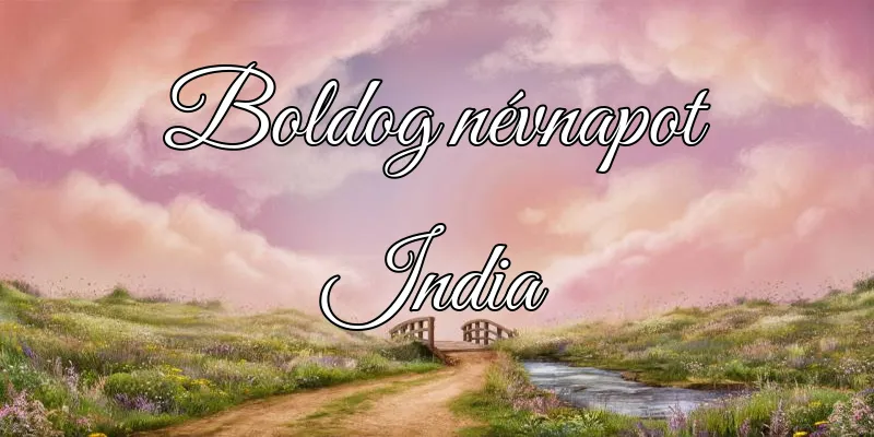 India névnapi köszöntő képeslap