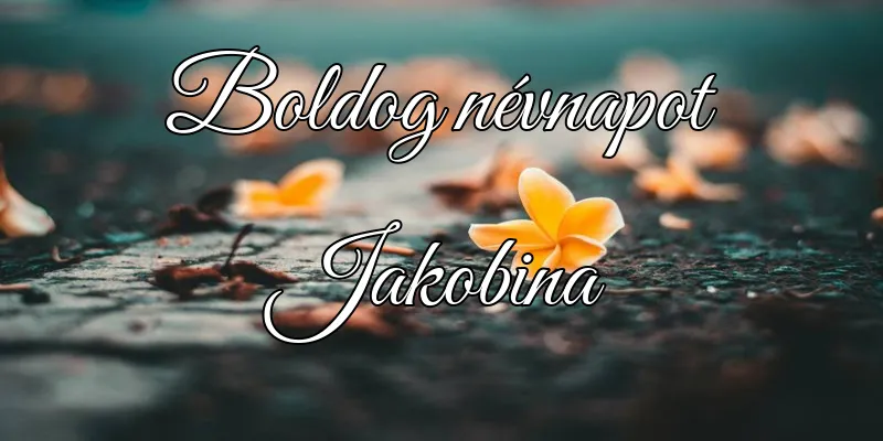 Jakobina névnapi köszöntő képeslap