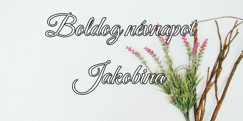 Jakobina névnapi köszöntő képeslap