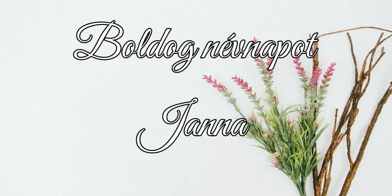 Janna névnapi köszöntő képeslap