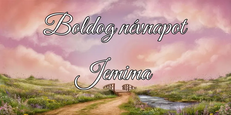 Jemima névnapi köszöntő képeslap