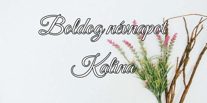 Kalina névnapi köszöntő képeslap