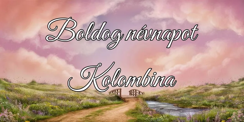 Kolombina névnapi köszöntő képeslap