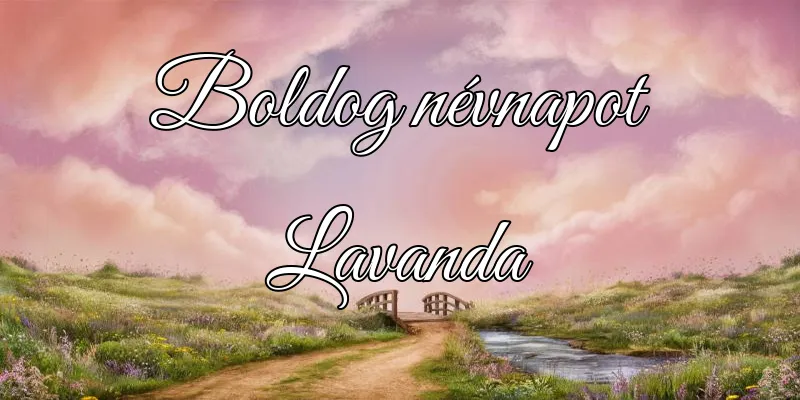 Lavanda névnapi köszöntő képeslap