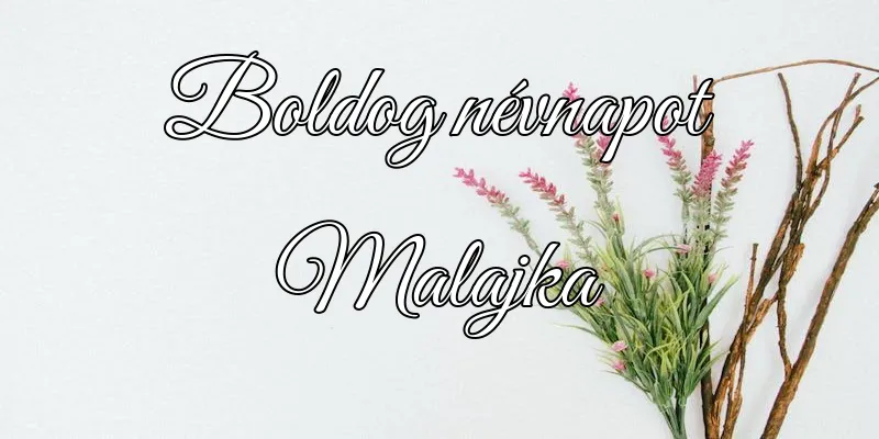 Malajka névnapi köszöntő képeslap