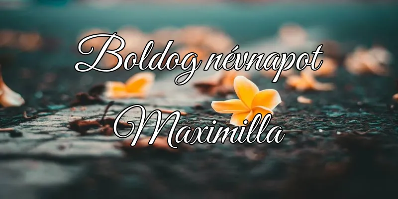 Maximilla névnapi köszöntő képeslap