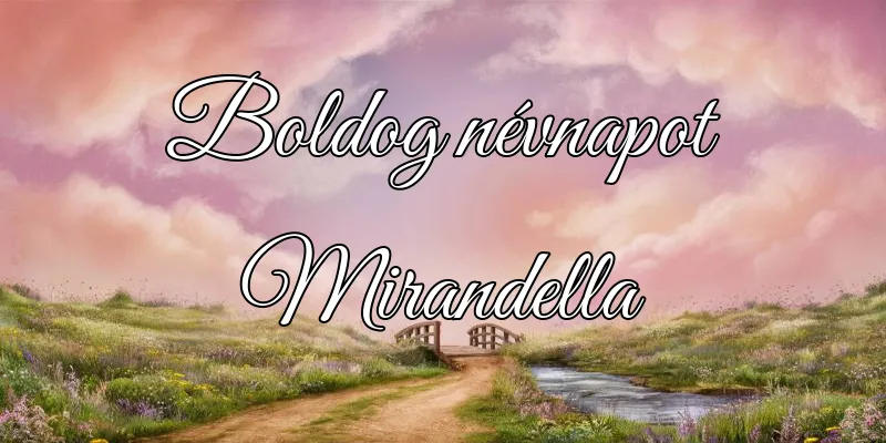 Mirandella névnapi köszöntő képeslap