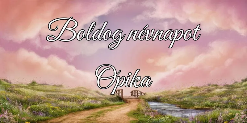 Opika névnapi köszöntő képeslap