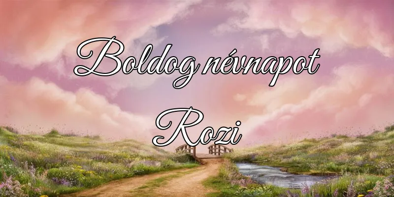 Rozi névnapi köszöntő képeslap