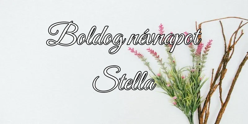 Stella névnapi köszöntő képeslap