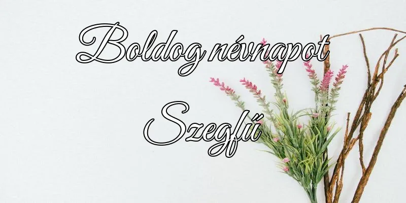 Szegfű névnapi köszöntő képeslap