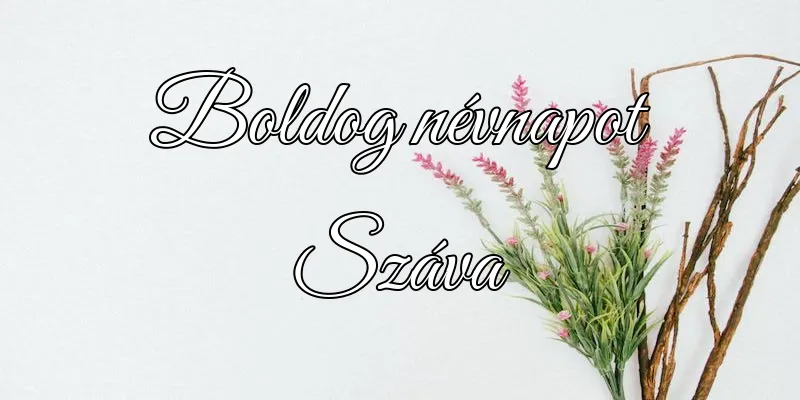 Száva névnapi köszöntő képeslap