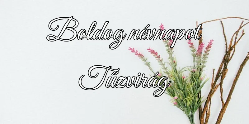 Tűzvirág névnapi köszöntő képeslap