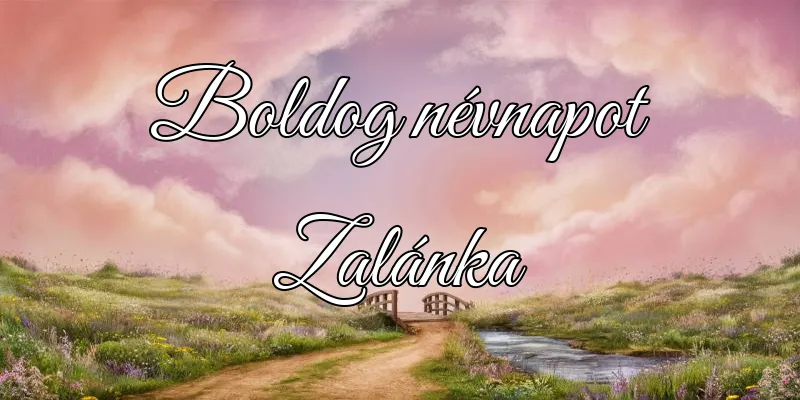 Zalánka névnapi köszöntő képeslap