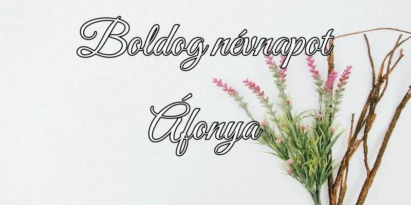 Áfonya névnapi köszöntő képeslap